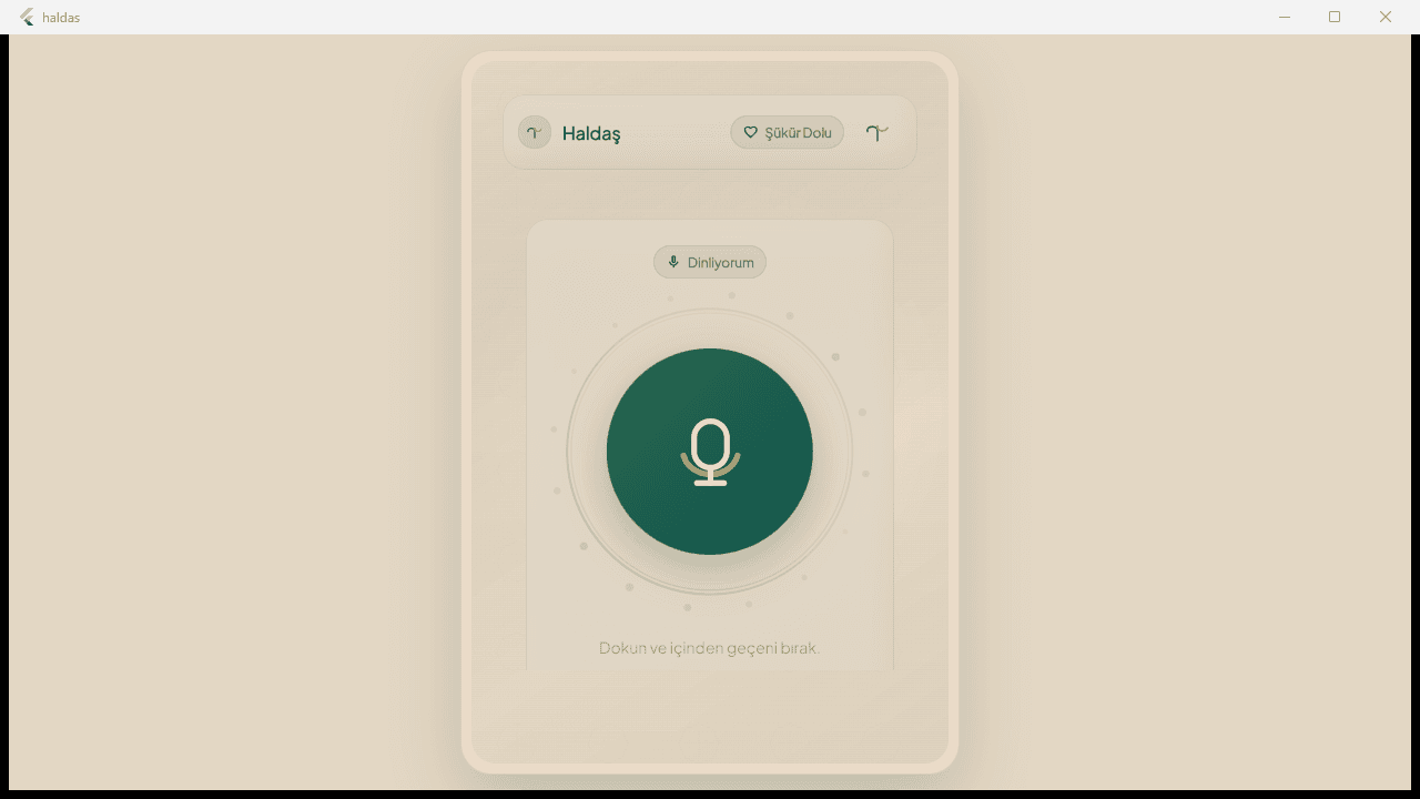 Haldas voice journal listening state